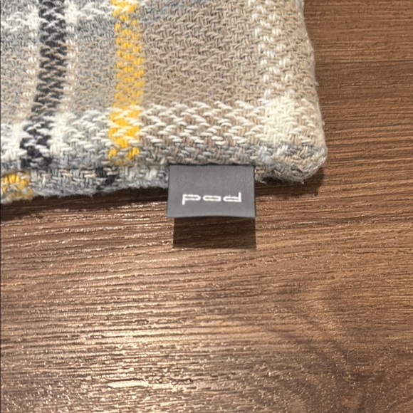 Elegant Plaid Accent Pillow Covers - Gray, Cream & Yellow. 18" x 18" - Picture 4 of 6